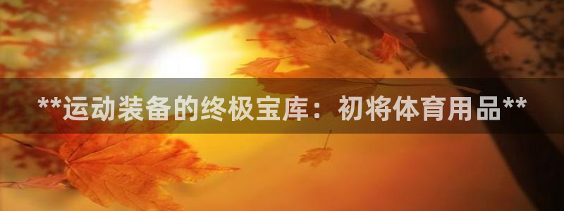 欧陆娱乐是真的吗：**运动装备的终极宝库：初将体育用