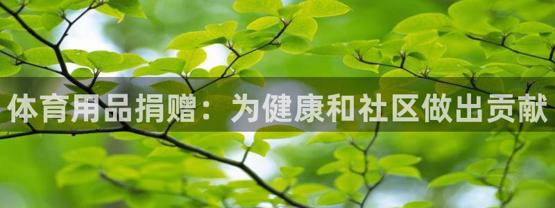 欧陆娱乐登录测速网站：体育用品捐赠：为健康和社区做出