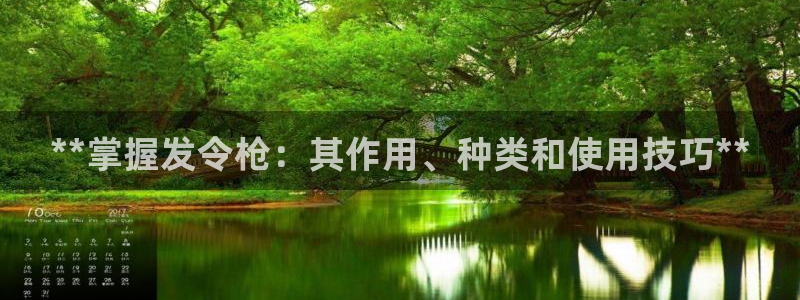 欧陆娱乐平台登陆地址在哪看：**掌握发令枪：其作用、