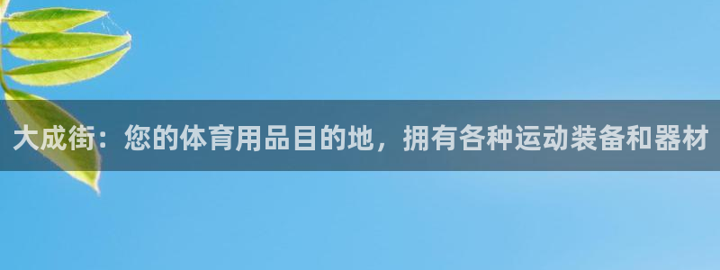 欧陆娱乐注册链接安全吗是真的吗：大成街：您的体育用品